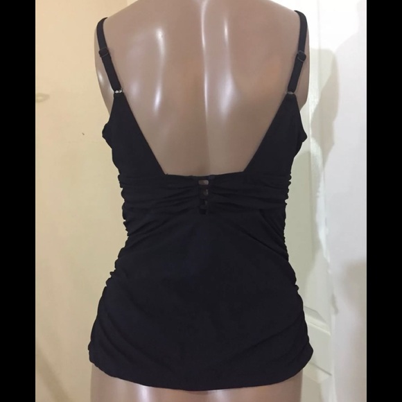 Profile Gottex V Neck Cut Out Tankini Swim Top - Picture 2 of 4